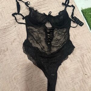 Victoria secret Black Lace Bodysuit